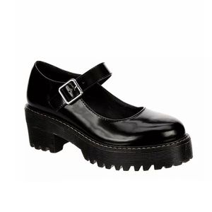 NEW Madden Girl Happpy MaryJane Platform Loafers Women's Size 6.5 Black